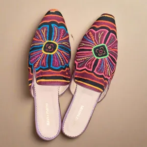 Mola Mules Flowers Size 39 Flat