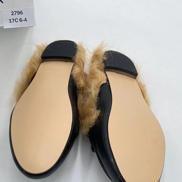 Mules for Women, Womens Leather Slip On Mule Flats Embroidery Loafers Backless