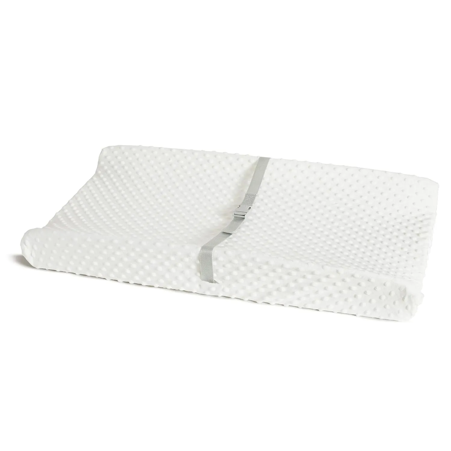 Munchkin Secure Grip Baby Diaper Changing Pad with Cover for Dresser, Waterproof and Wipeable, Contoured, Standard Size (16" x 31"), White