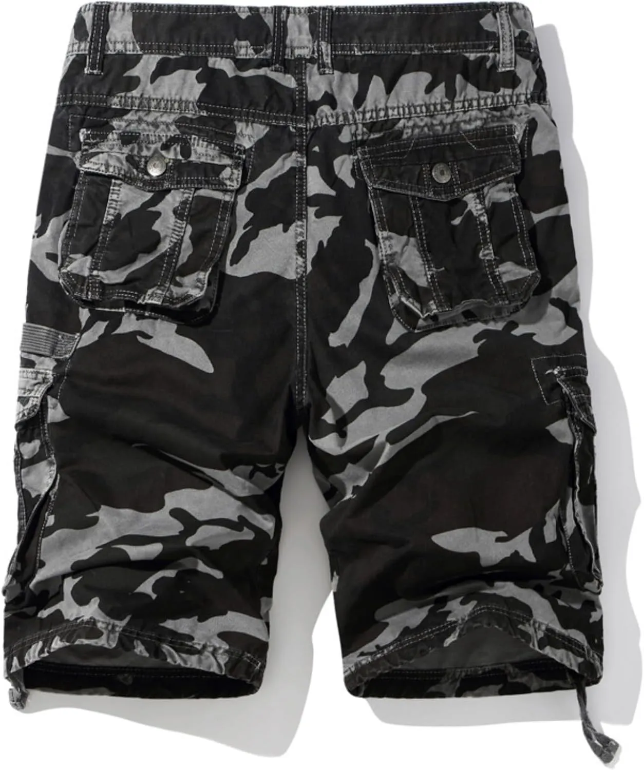 Muscularfit Cargo Shorts for Men Casual Cotton Multi Pockets Camo Shorts Outdoor Fashion Buckle Zipper Camouflage Gym Shorts