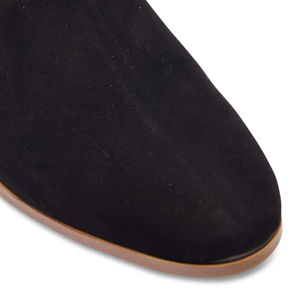 Nevada Heel in Black Nubuck