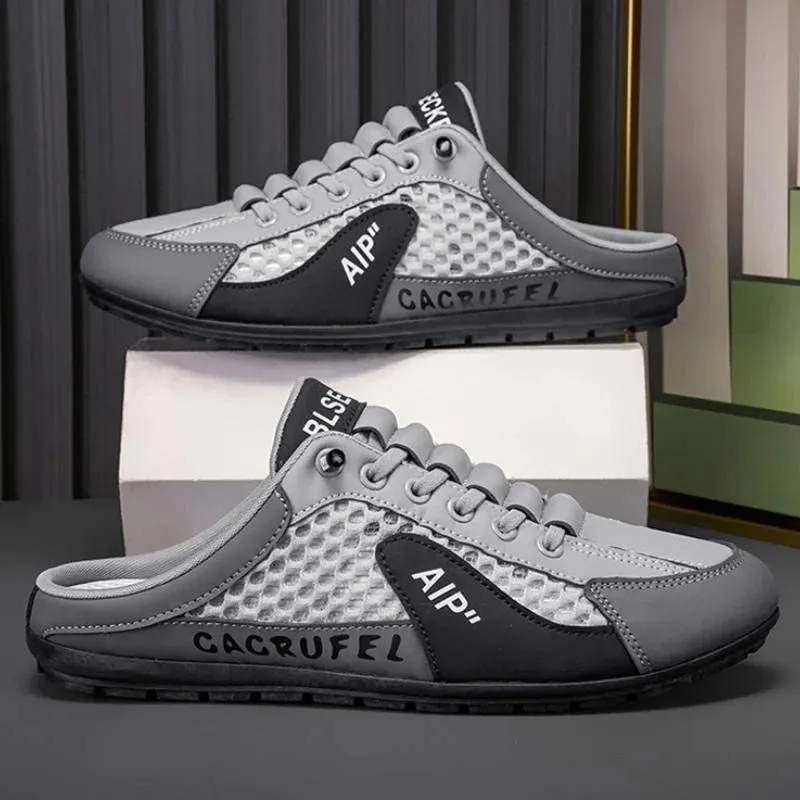 New Summer Slip-on Men's Sports Slippers (Brown-White)