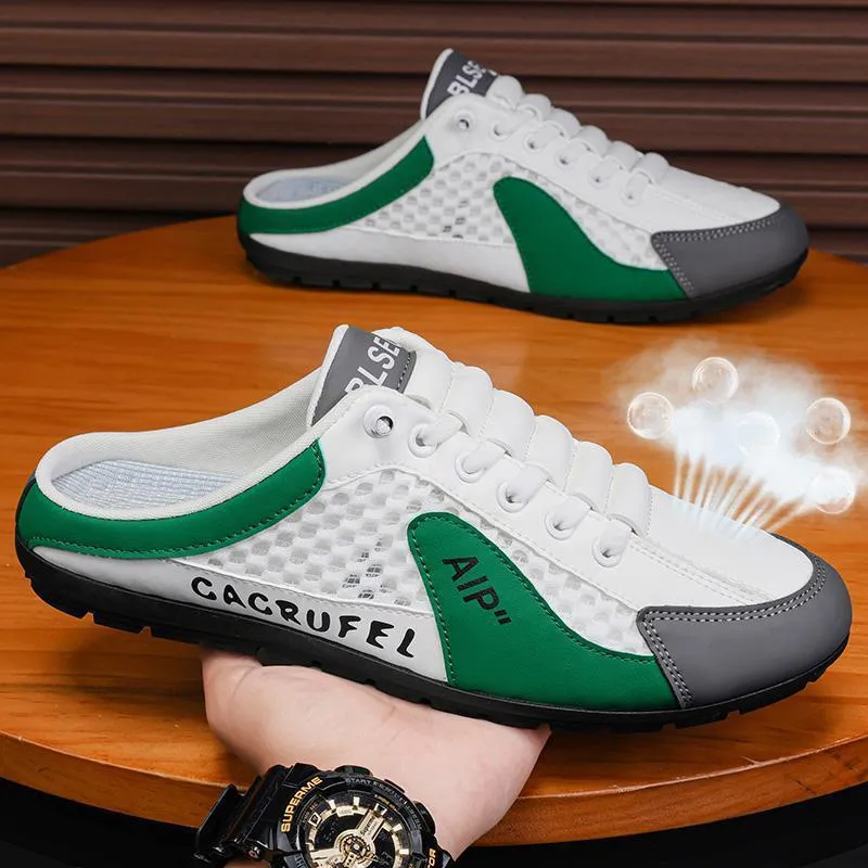 New summer slip-on men's sports slippers (Green)