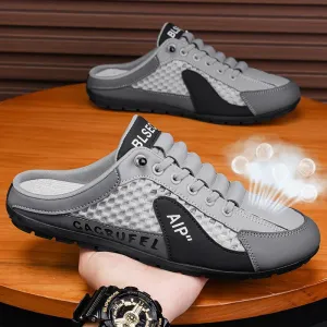 New summer slip-on men's sports slippers (Grey)
