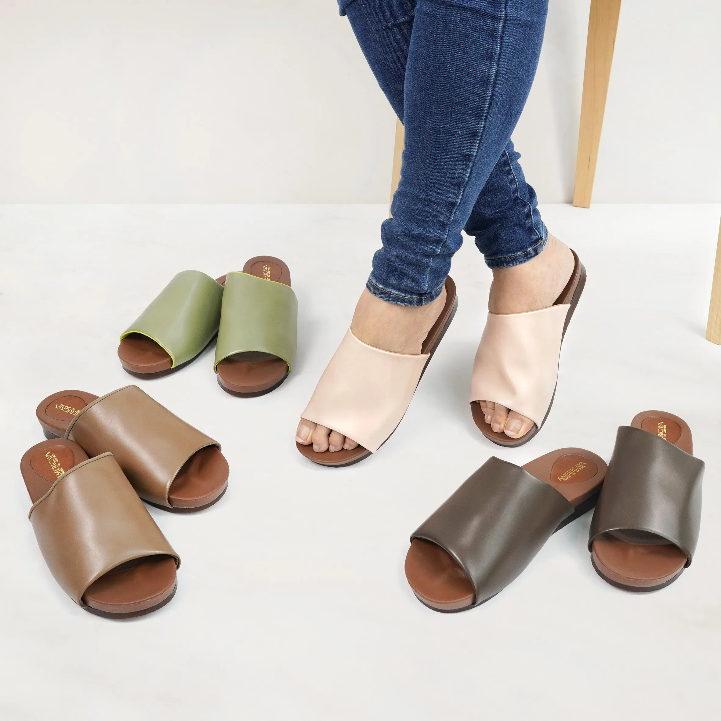 No.8206A Flex Sole Slip-On Sandal