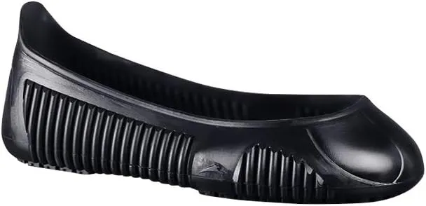 Non Slip Overshoes Rubber Black, Good Grip on Slippery Floors - Fits Sizes: Women 9-11, Men 7.5-10/1 Pair