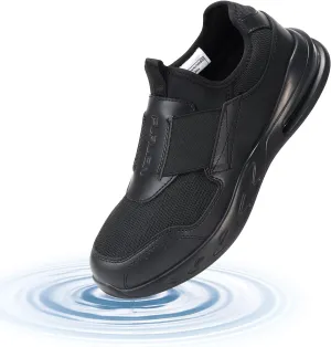 Non Slip Work Shoes for Women Men Slip on Sneakers Women Slip Resistant Waterproof Chef Kitchen Shoes Zapatos De Trabajo para Hombres, Black
