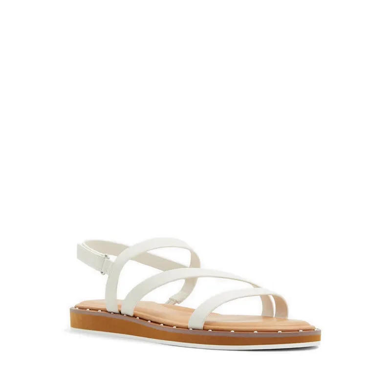 Nydalinwan Women's Strappy Flat Sandal - White
