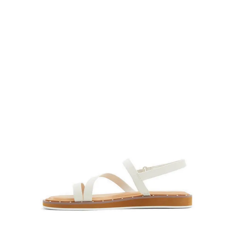Nydalinwan Women's Strappy Flat Sandal - White