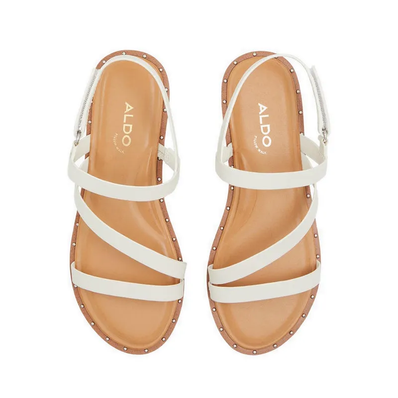 Nydalinwan Women's Strappy Flat Sandal - White
