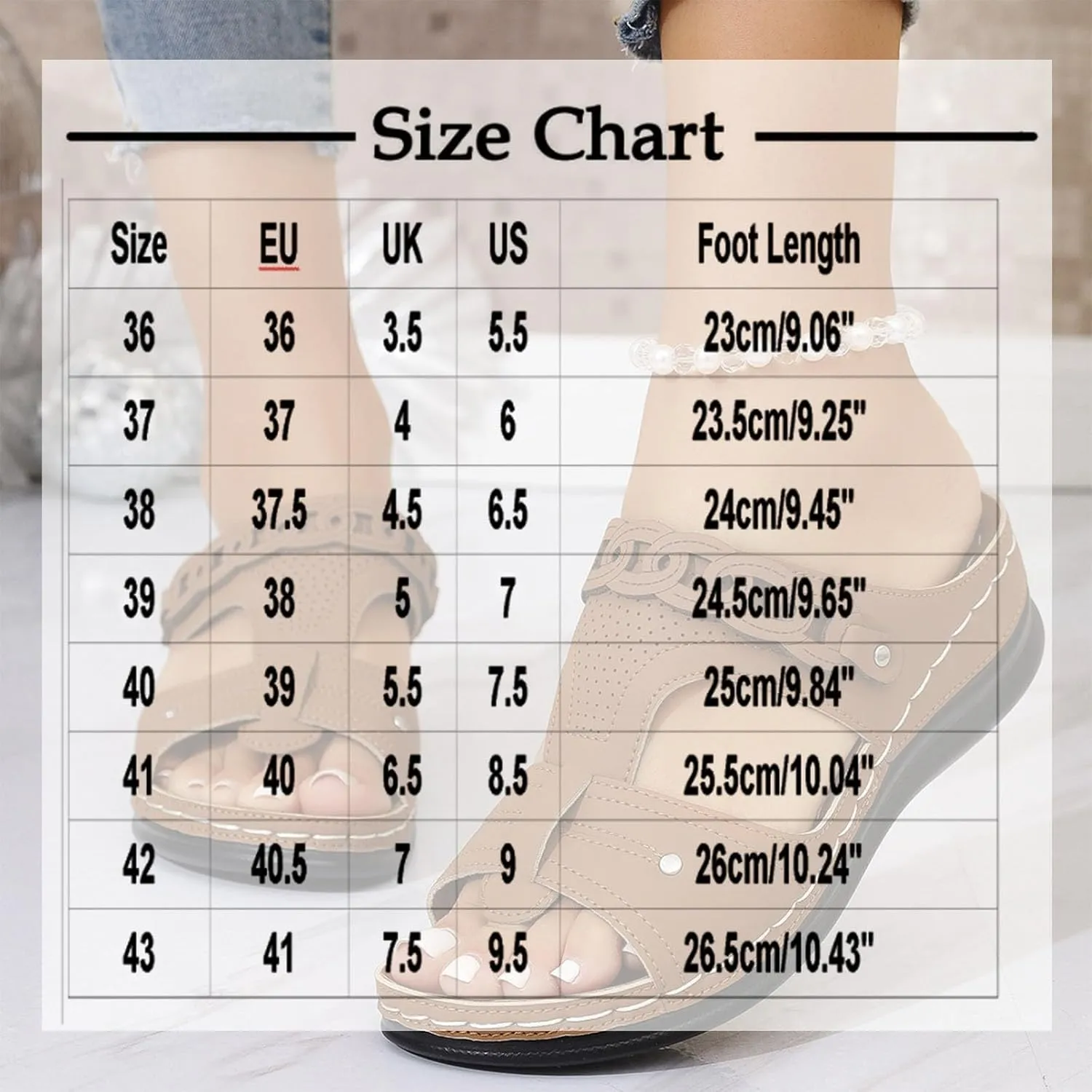 Orthopedic Sandals for Women Backless Slides Slip On Comfortable Anti-Slip Casual Dressy Wedge Sandales Arch Support