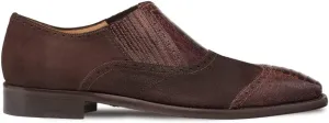 Ostrich/Suede Gored Slip On Brown / 11 ½ / Medium