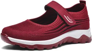 pearlzone Women's Comfortable Working Nurse Shoes Non-Slip Adjustable Breathable Walking Buffer Fitness Casual Nursing Orthotic Lightweight Shoes Arthritis, Diabetes Heel Pain