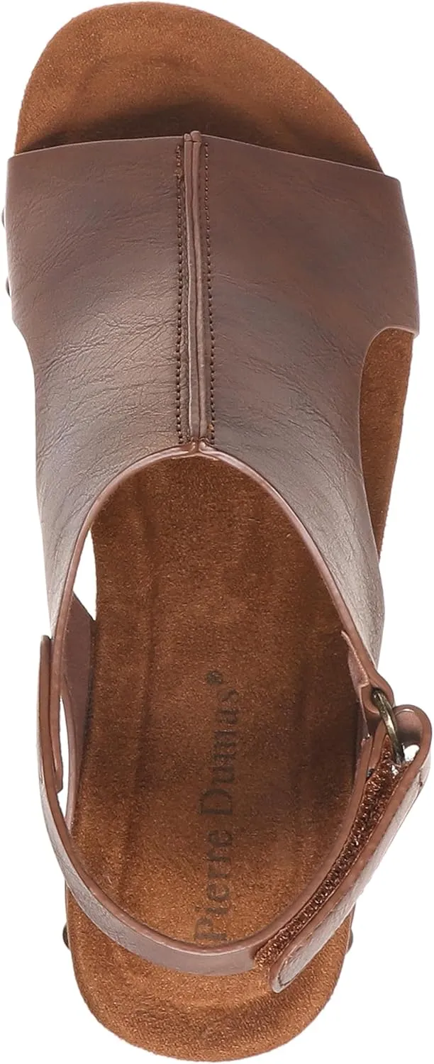 Pierre Dumas Women's Chantal-25 Wedge Platform Backstrap Sandal for Women