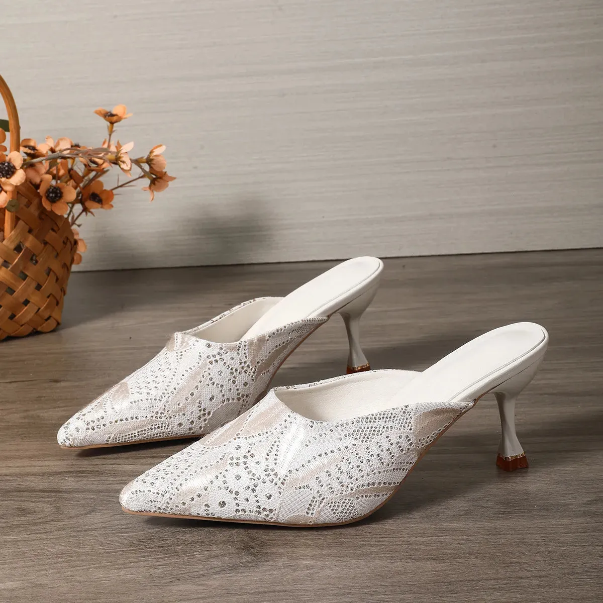 Point Toe Kitten Heels Sandals