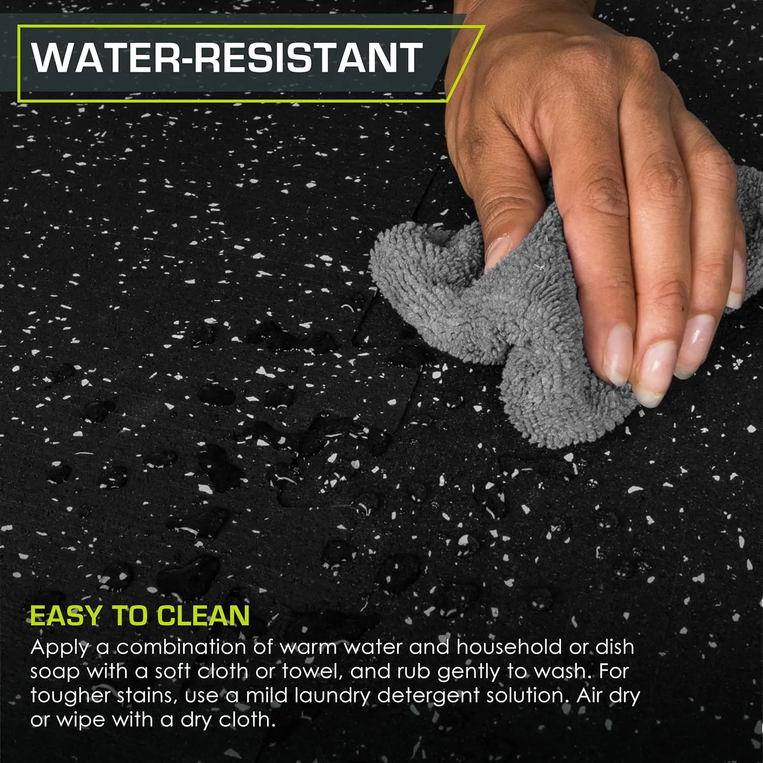 ProsourceFit Rubber Top Exercise Puzzle Mat