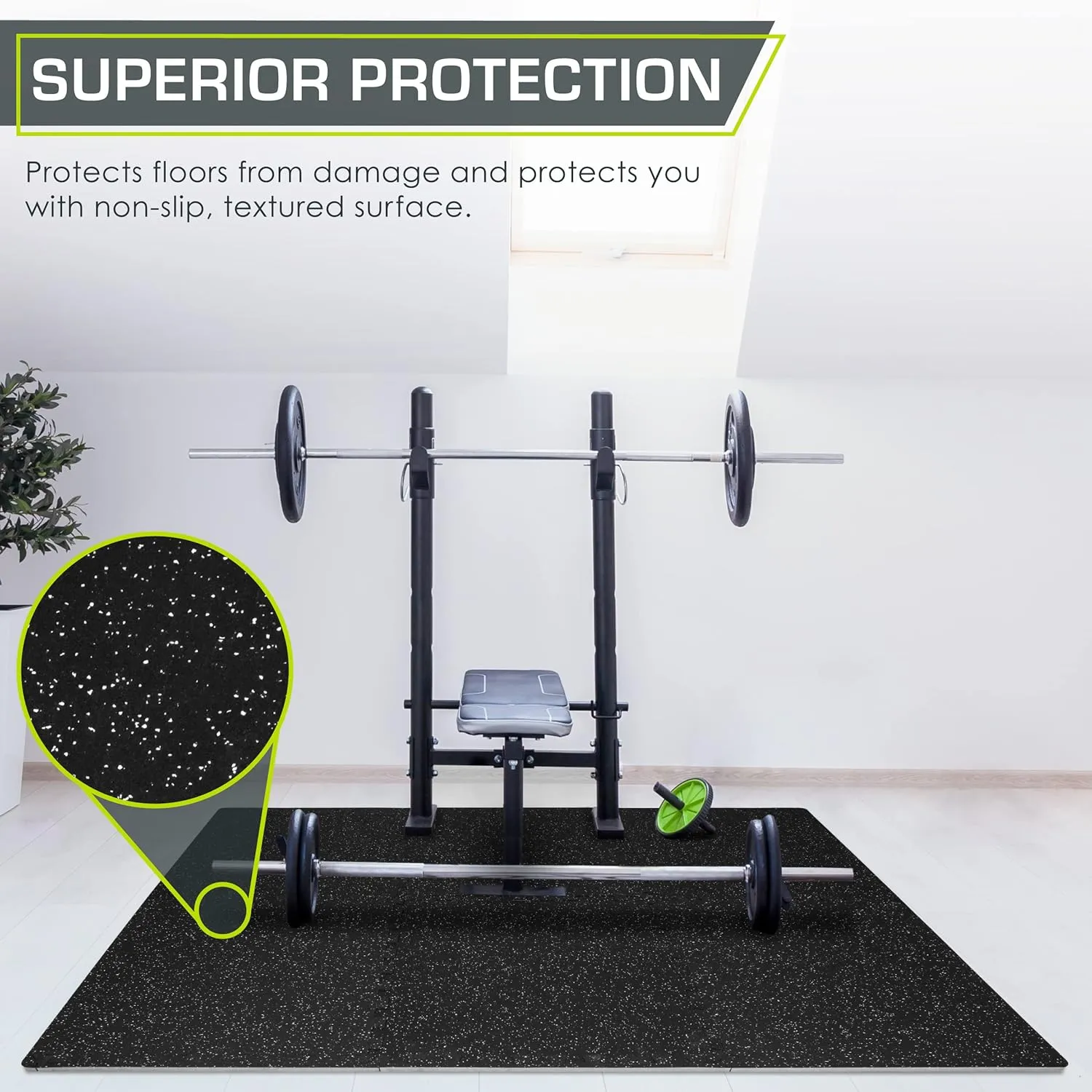 ProsourceFit Rubber Top Exercise Puzzle Mat