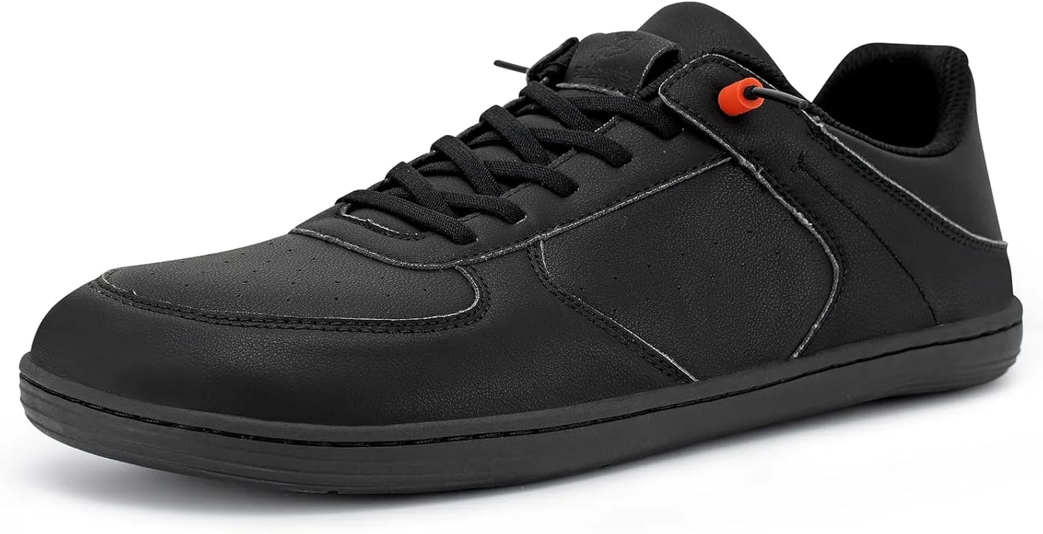 Pulltop Barefoot Wide Toe Box Shoes for Men - Minimalist Barefoot Dress Shoes Sneakers Zero Drop Slip on Walking Non Slip Shoes for Men