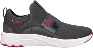 PUMA Softride Sophia Slip-On Dark Sky Asphalt/Festival Fuchsia 6 B (M)