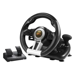 PXN PC Racing Wheel, V3II 180 Degree Universal Usb Car Sim Race Steering Wheel with Pedals for PS3, PS4, Xbox One, Xbox Series X/S, Switch (Black)
