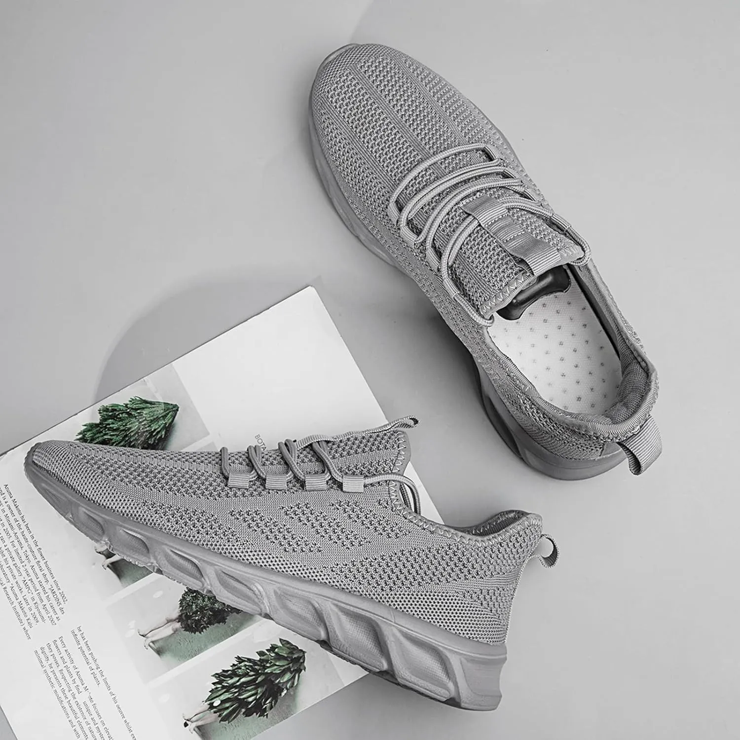 QIJGS Mens Running Shoes Tennis for Men Fashion Workout Athletic Gym Mesh Lightweight Sports Casual Sneakers