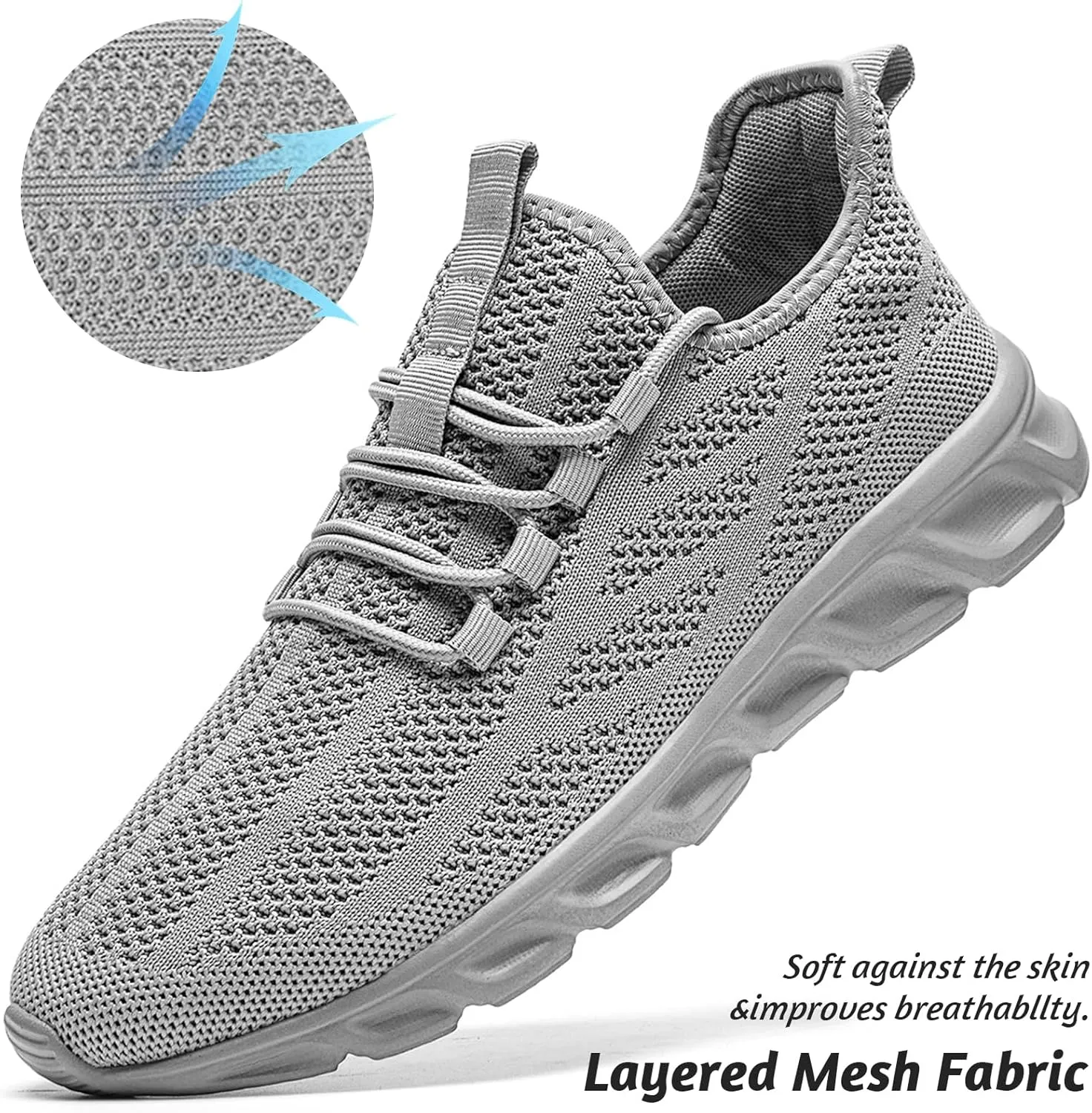 QIJGS Mens Running Shoes Tennis for Men Fashion Workout Athletic Gym Mesh Lightweight Sports Casual Sneakers