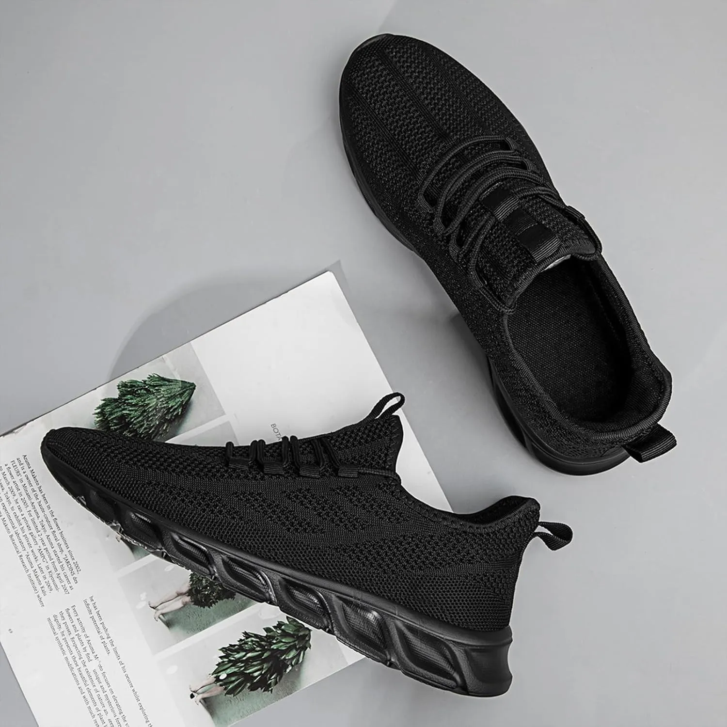 QIJGS Running Shoes for Men Gym Tennis Athletic Mesh Sneakers Lightweight Sports Fashion Workout Casual Shoes