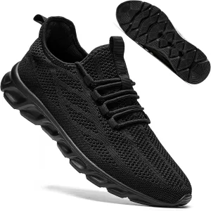 QIJGS Running Shoes for Men Gym Tennis Athletic Mesh Sneakers Lightweight Sports Fashion Workout Casual Shoes