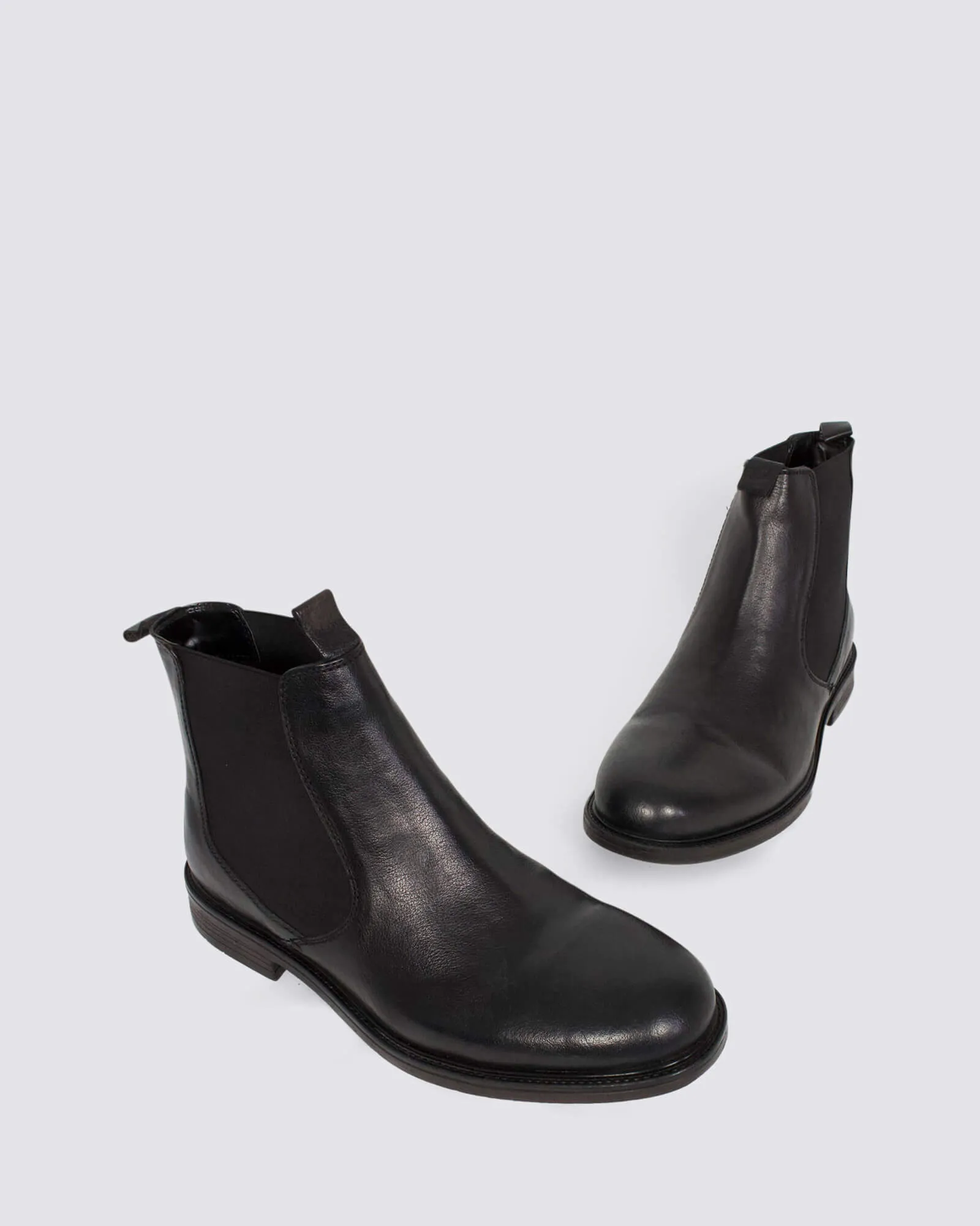 QUAKE MENS BOOTS BLACK LEATHER