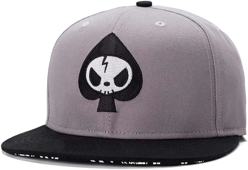 Quanhaigou Adjustable Snapback Hat for Men Women,Unisex Hip Hop Baseball Cap Flat Bill Brim Dad Hats