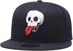 Quanhaigou Adjustable Snapback Hat for Men Women,Unisex Hip Hop Baseball Cap Flat Bill Brim Dad Hats