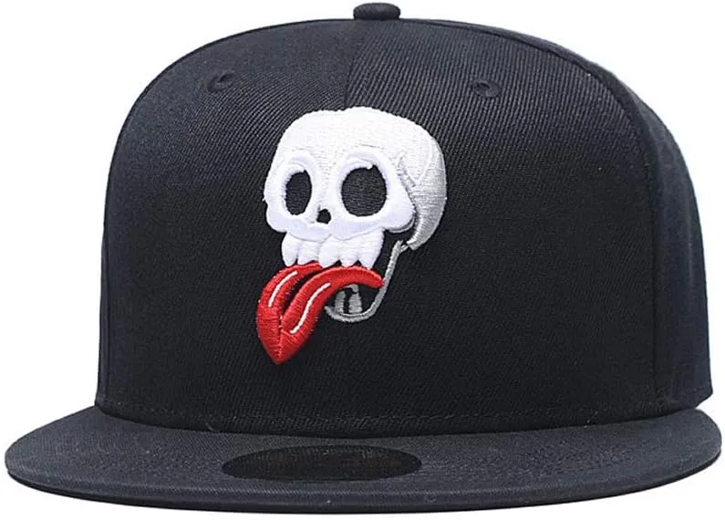Quanhaigou Adjustable Snapback Hat for Men Women,Unisex Hip Hop Baseball Cap Flat Bill Brim Dad Hats