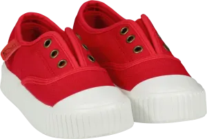 Red Canvas Slip on Sneaker
