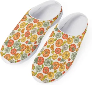 Rnyleeg Women's Arch Support Clogs Garden Shoes Slip-on Outdoor Beach Slippers Fall Thanksgiving Theme Home Clog Slippers