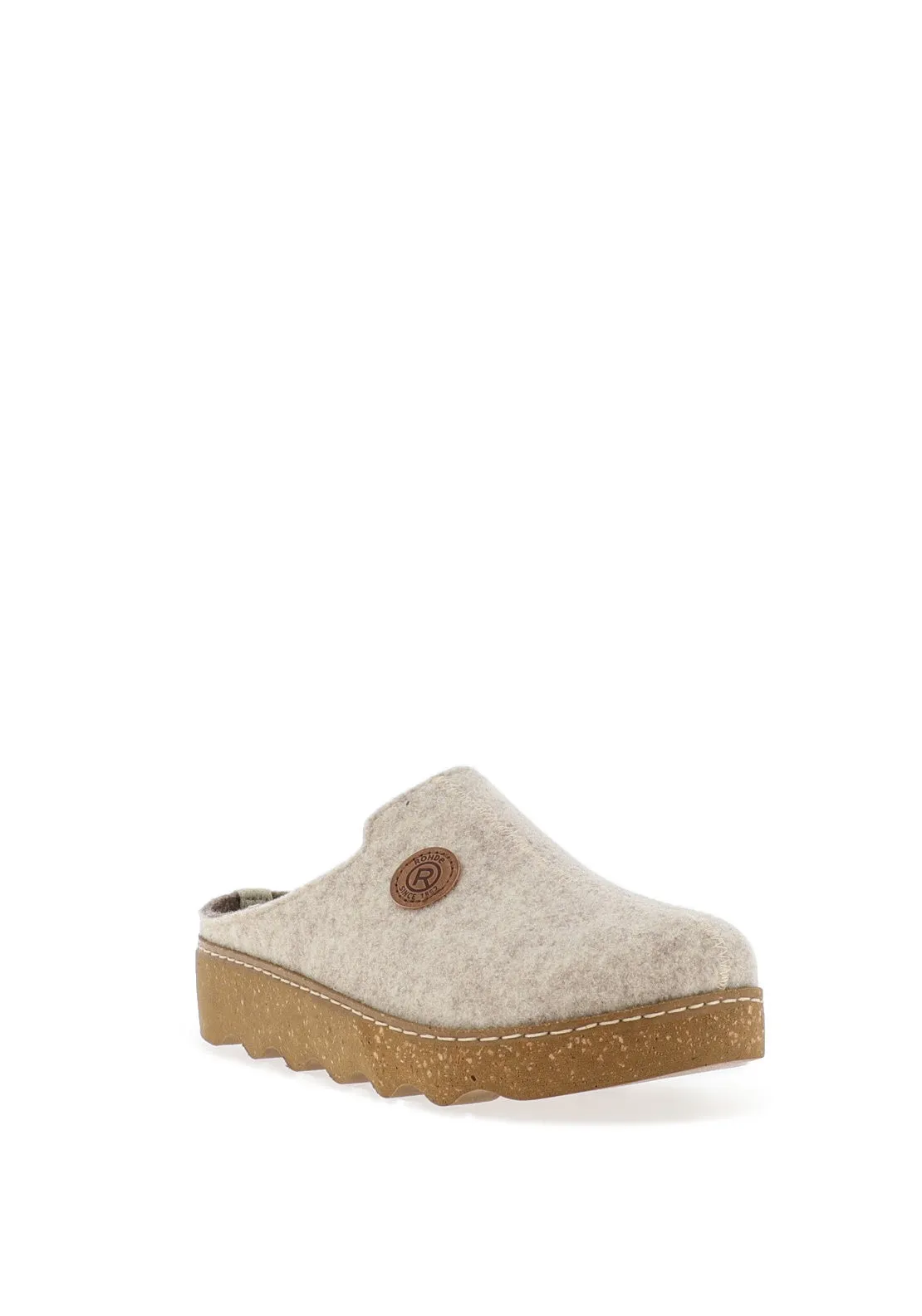 Rohde Womens Wool Trim Mules, Silk