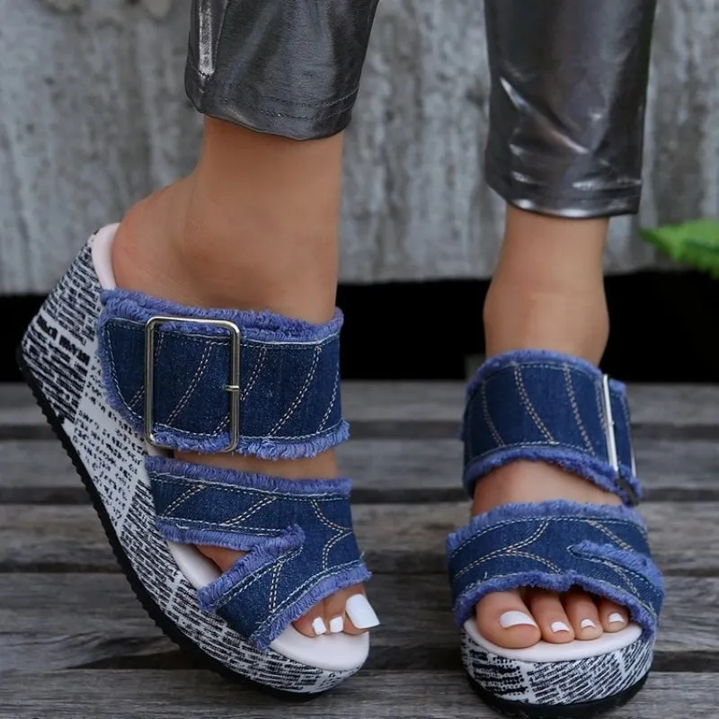 Round Shoes Monthly deal Door Comfortable (Heel Casual Wedges 3.15in) Patchwork Height Seamless support Out