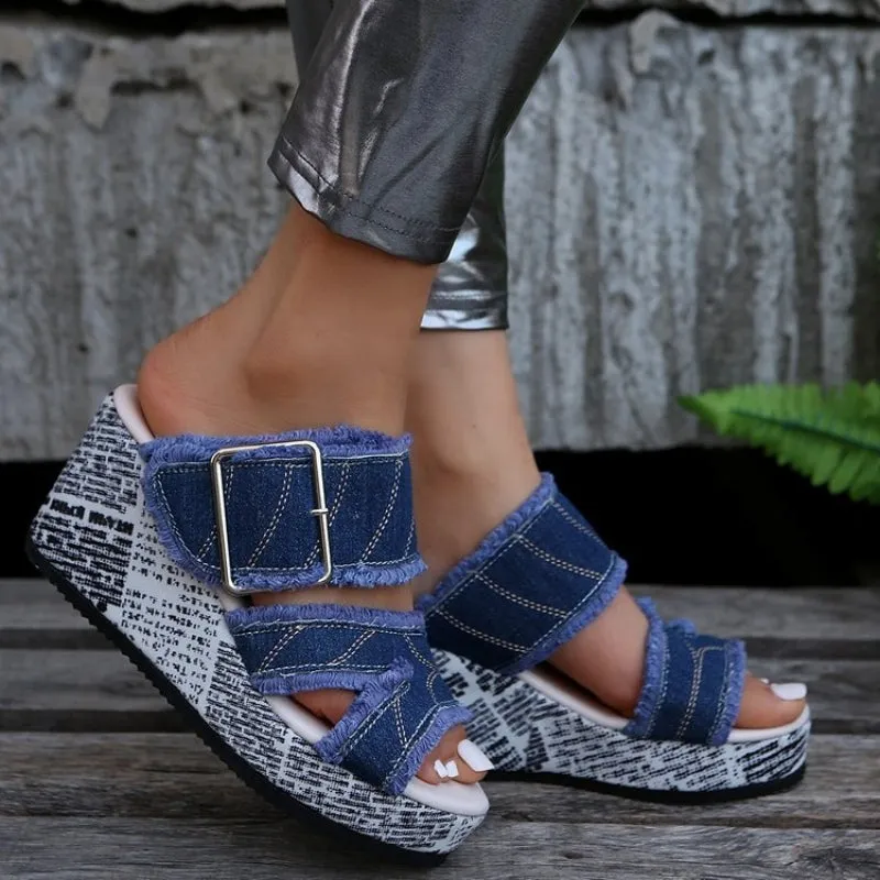 Round Shoes Monthly deal Door Comfortable (Heel Casual Wedges 3.15in) Patchwork Height Seamless support Out