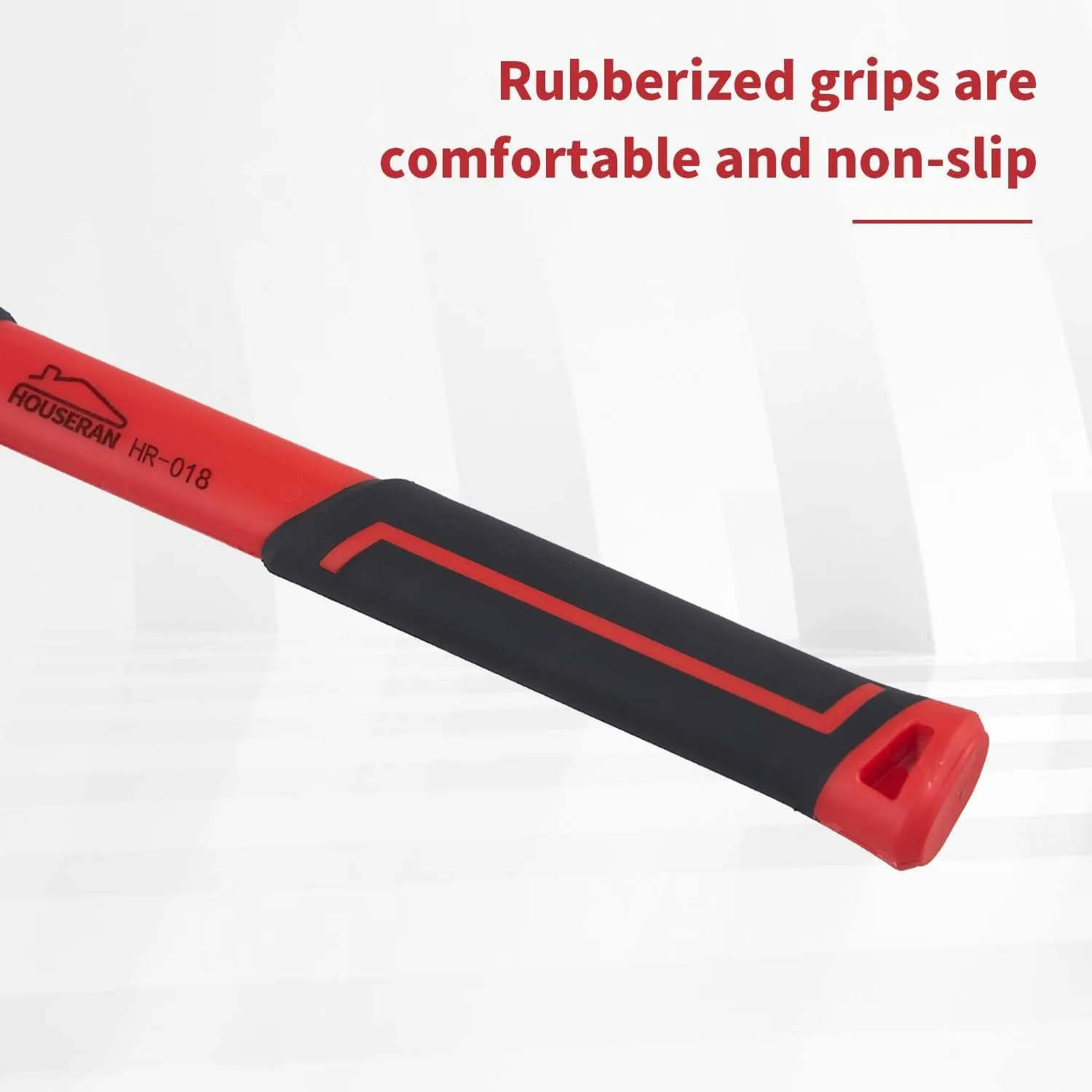 Rubber Mallet, HOUSERAN Rubber Mallet Hammer with Hook, 20 oz Rubber Hammer with Solid Rubber Head & Non-Slip Soft Grip, Mallet Hammer for Woodworking, Flooring, DIY Projects and Soft Blow Tasks
