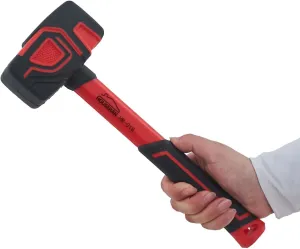 Rubber Mallet, HOUSERAN Rubber Mallet Hammer with Hook, 20 oz Rubber Hammer with Solid Rubber Head & Non-Slip Soft Grip, Mallet Hammer for Woodworking, Flooring, DIY Projects and Soft Blow Tasks