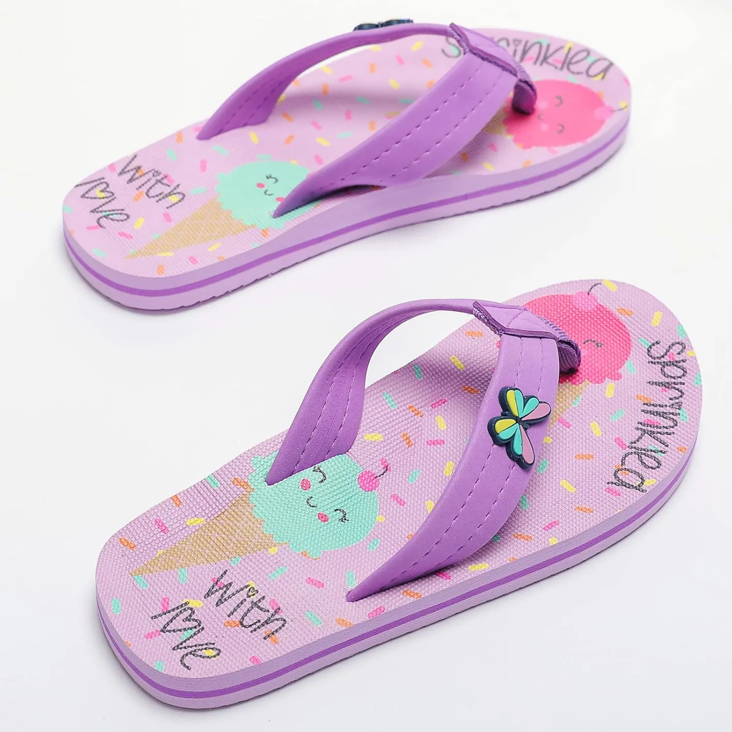 Saidoteto Boys Girls Flip Flops Child Summer Slip-on Thong Sandals Beach Pool Water Shoes(Little/Big Kid)