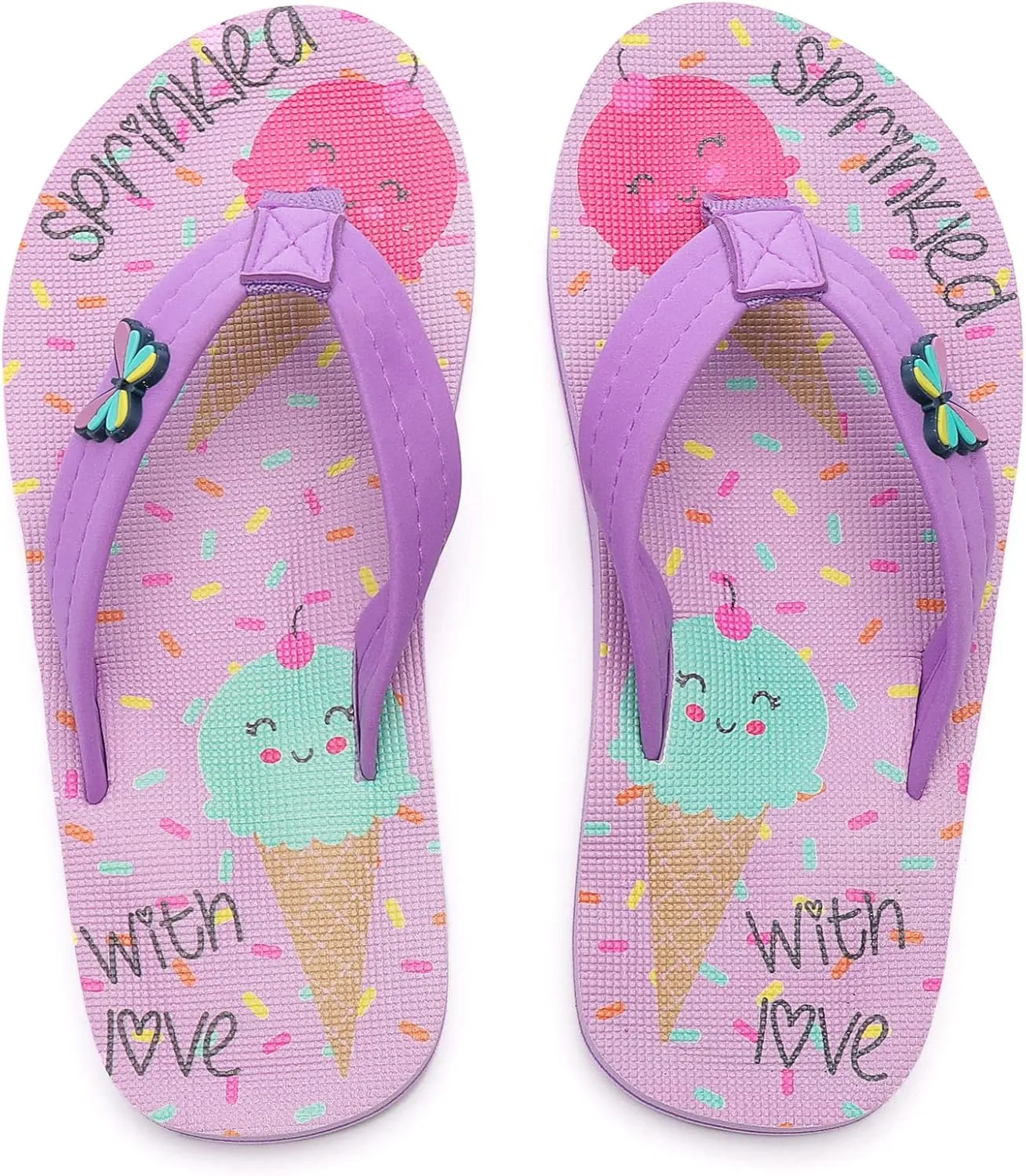 Saidoteto Boys Girls Flip Flops Child Summer Slip-on Thong Sandals Beach Pool Water Shoes(Little/Big Kid)