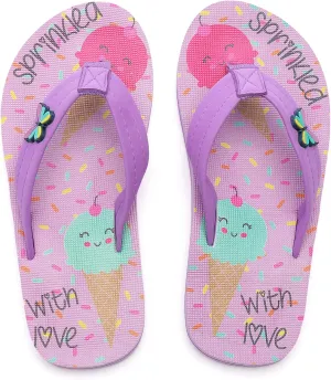 Saidoteto Boys Girls Flip Flops Child Summer Slip-on Thong Sandals Beach Pool Water Shoes(Little/Big Kid)