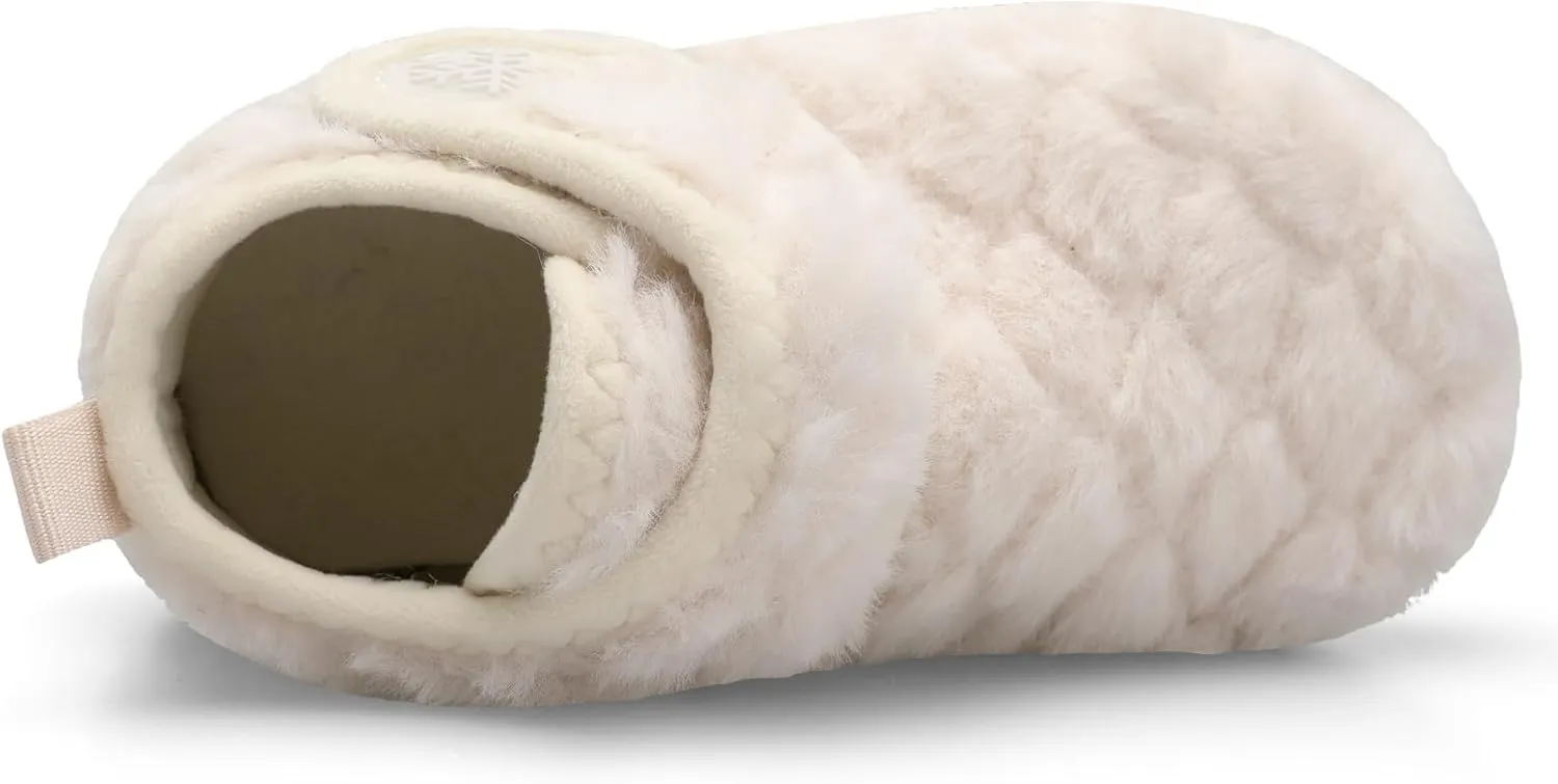 Scurtain Unisex Kids Toddler Slippers Socks Artificial Woolen Slippers with Non-slip Rubber Sole