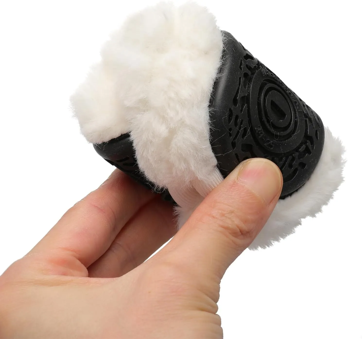 Scurtain Unisex Kids Toddler Slippers Socks Artificial Woolen Slippers with Non-slip Rubber Sole