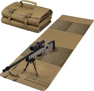 Shooting Mat Prone Padded for Range Shooting, Tactical Shooting Pad Folded Shooter Blanket with Bipod Holder, for Hunting Outdoor Training Competition or Military Application | Extended Design