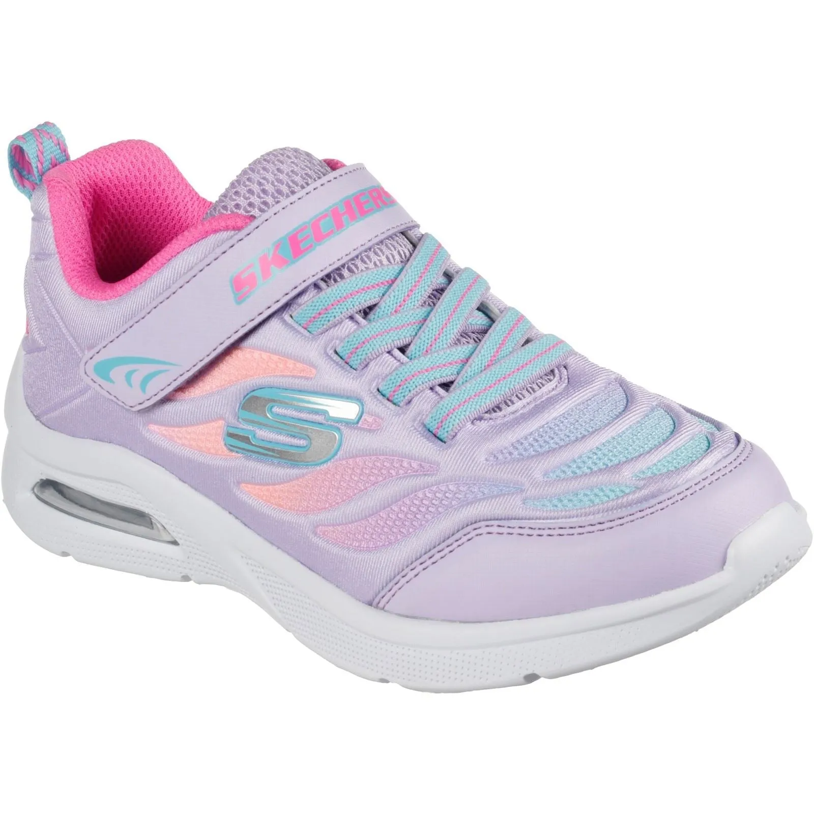 Skechers (GAR302345L) Childrens Sports Microspec Max Airy Color Shoes in UK 1.5 to 13.5