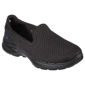 Skechers Ladies Go Walk 6 Sea Coast Black Slip On Lightweight Shoes