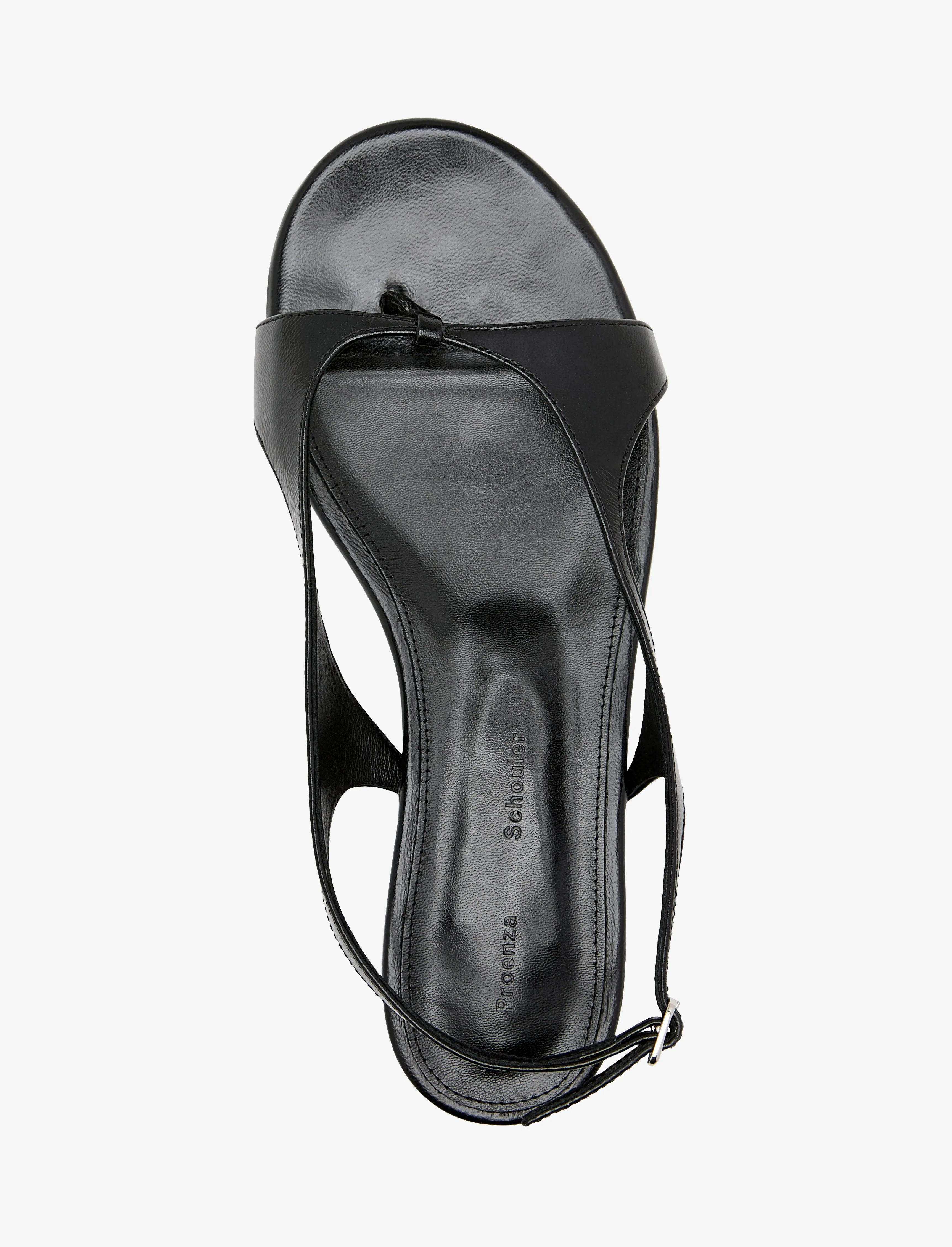 Slash Flat Thong Sandals in Slick Nappa
