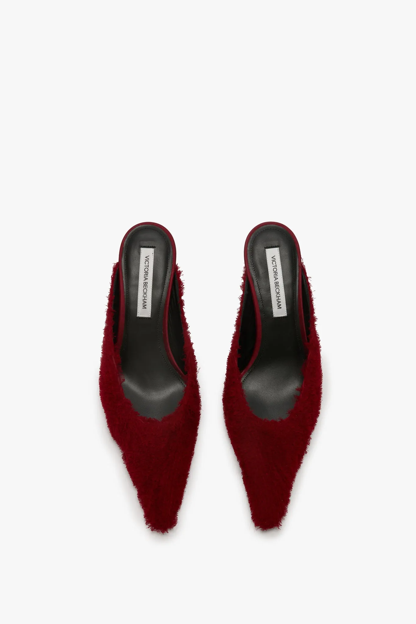 Sloan Mule In Cherry Red Embroidered Satin
