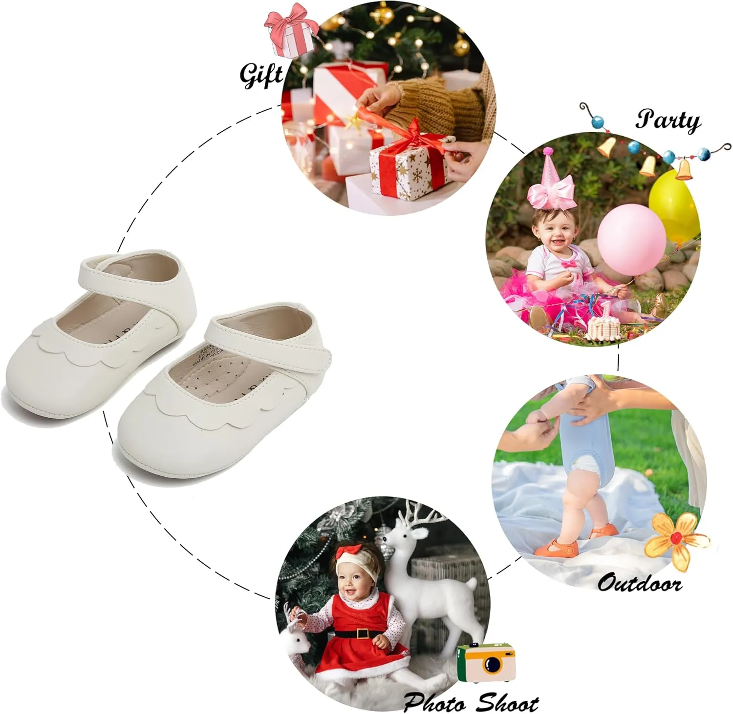 Soft Sole Baby Shoes - Infant Baby Walking Shoes Moccasins Rubber Sole Crib Shoes